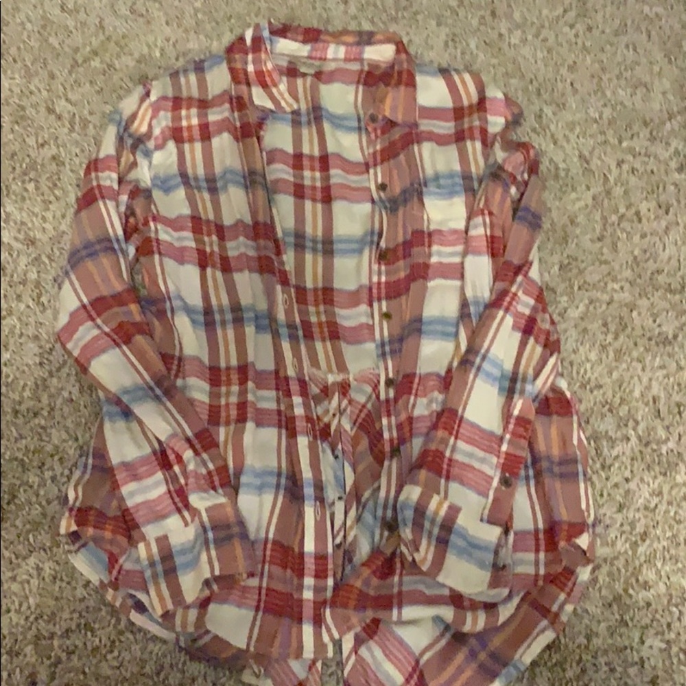 Flannel with cute buttons down the back